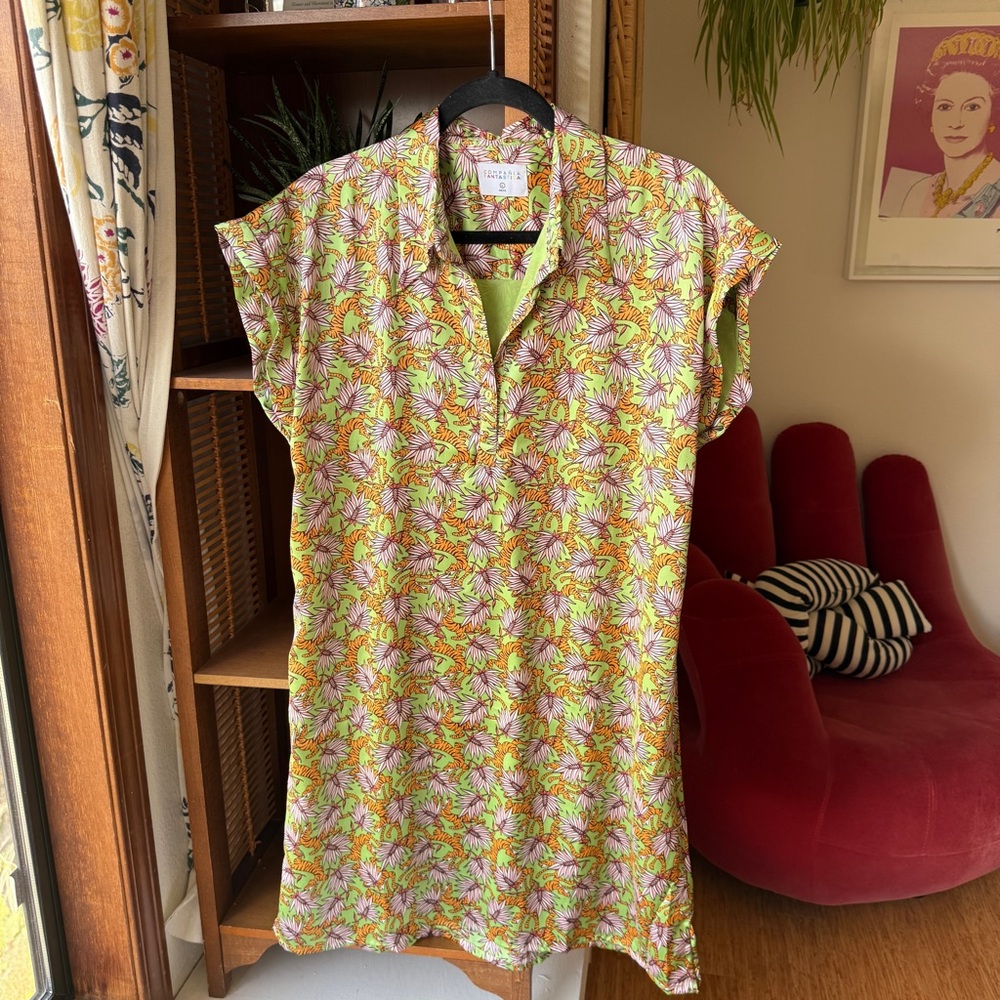 Compańia Fantastica Tiger Shirt Dress, sz L